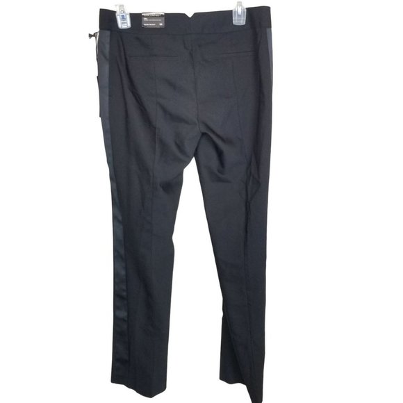 Express Womens 6R Black Tuxedo Striped Columnist S - Picture 9 of 10